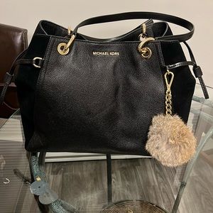 Michael kors leather & suede black purse.